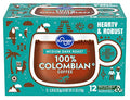 Kroger Medium Dark Roast ‘Hearty and Robust’ 100% Colombian Coffee K-Cups 12-Count Recyclable Pods One 4.1 oz (118g) Small Box 1 Pack