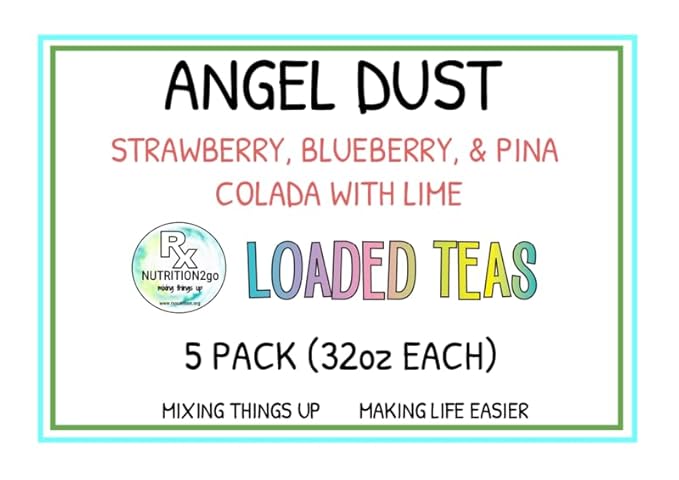 RxNutrition 2go Loaded Energy Tea (5 pack bulk Angel Dust)