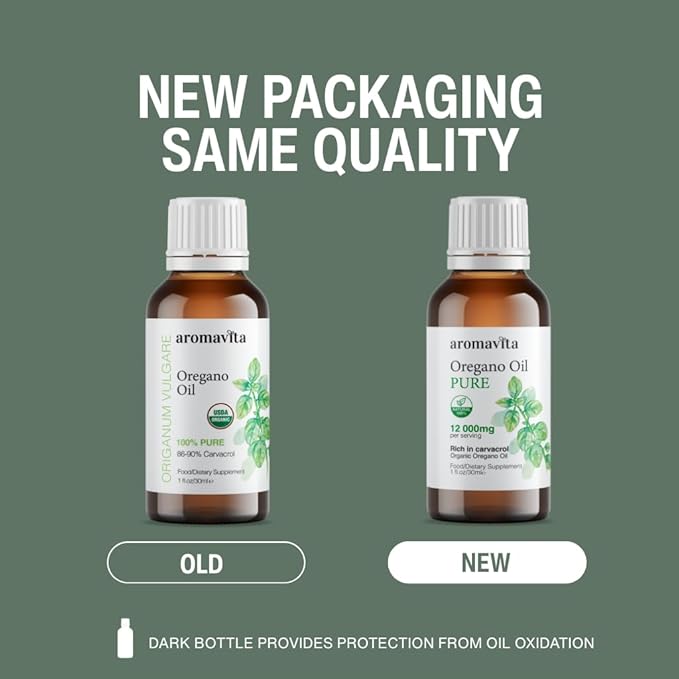 Essential Organic Oil of Oregano-100% Pure Undiluted Greek Oregano Oil with Carvacrol - Over 86% Non-GMO Extra Strength Oregano Oil Organic Liquid Drops 1 FL.OZ/30ml