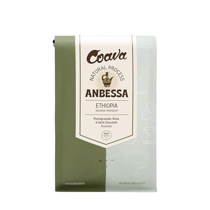 Ethiopia Anbessa Natural - Roasted by Coava Coffee Roasters - Freshly Ground Coffee - 12 Ounce Bag