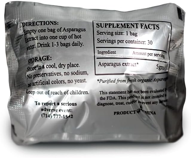 Asparagus Extract Tea by Chis Enterprise 5 gm per bag 30 bags