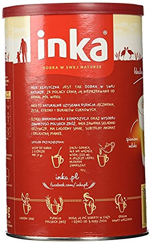 INKA Roasted Grain Coffee Kawa Zbozowa Pack of 6 - 200 Gram Cans