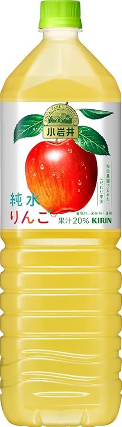 Kirin Koiwai Apple Juice 1500ml (Pack of 5) Value Pack No Preservatives No Coloring Japanese Koiwai Junsui Ringo Apple Juice Drink MADE IN JAPAN
