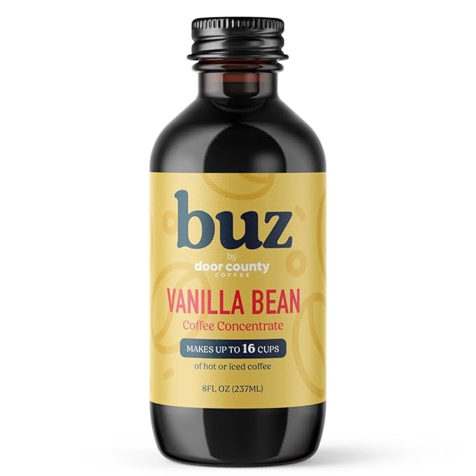 buz Vanilla Bean Flavored Coffee Concentrate 8oz Bottle