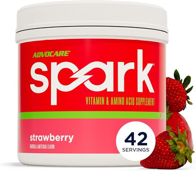 AdvoCare Spark - Energy Drink Mix - Vitamin &amp Amino Acid Supplement - Supports Energy &amp Focus - Portable Immune Support - Sugar-Free - Strawberry
