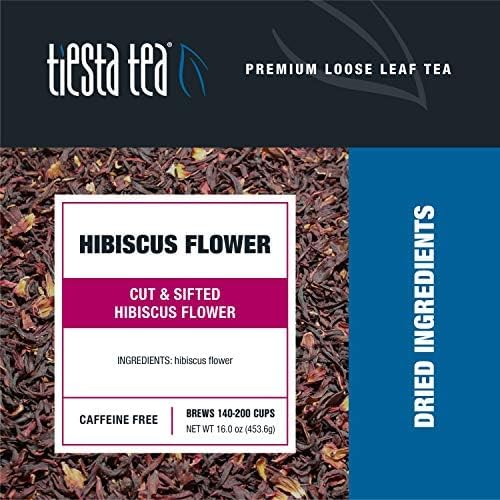Tiesta Tea - 3lb Hibiscus Flowers Cut &amp Sifted Loose Tea 3lb1360g Bulk Resealable Bag Raw Hibiscus Flower Agua Fresca Flor de Jamaica Baked Goods Dressings Jams Soaps &amp More 3-Pack