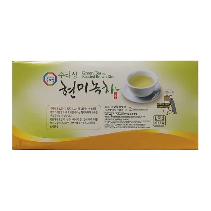 Surasang Green Tea with Roasted Brown Rice Tea Toasty and Fragrant Korean Herb Tea 150 Teabags