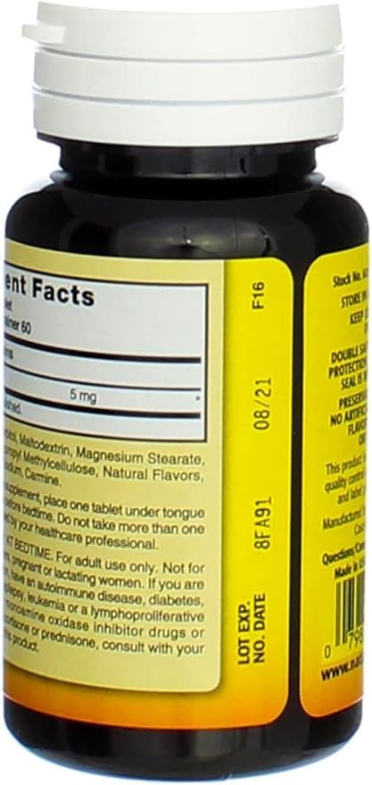 Nature's Blend Melatonin 5 mg Sublingual Tablets 60 CT (PACK OF 4)