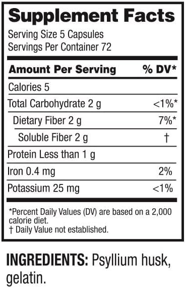 guardian Psyllium Fiber Capsules Natural Psyllium Husk (720Ct)