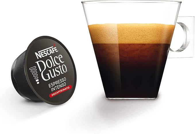 Nescafé Dolce Gusto Espresso Intenso Decaf/Decaffeinated Coffee Pods x16 (Pack of 1)