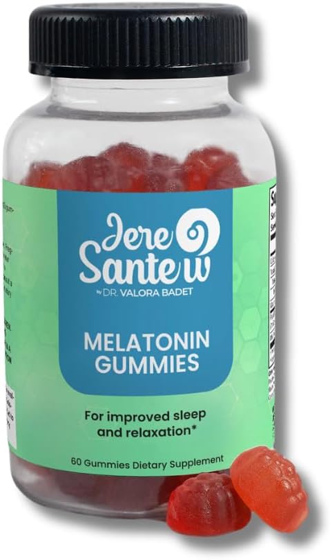 Adult Melatonin Gummies - 60 Count - Natural Passion Fruit Flavor Sleep Aid Supplement with Passiflora Extract - Made in USA Supports Relaxation &amp Restful Sleep Non-GMO 255g