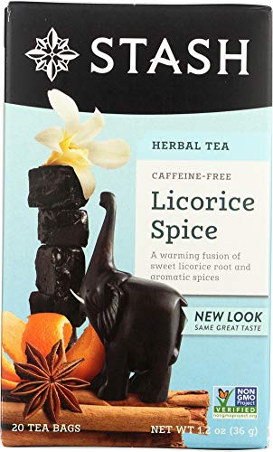 Stash Tea Company Premium Licorice Spice Herbal Tea Caffeine Free - 20 Bag (Pack of 6)