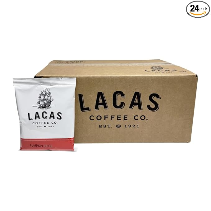 Lacas Flavored Ground Coffee Fractional Packs (24x2.5oz Pumpkin Spice)