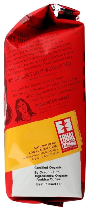 Equal Exchange Organic Coffee Whole Bean French Roast 10 Oz (Pack of 6)