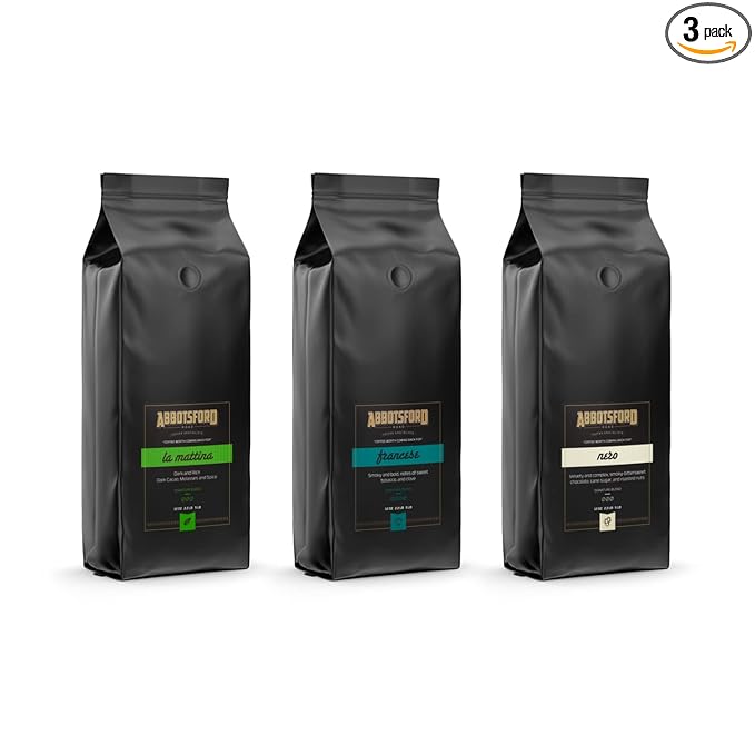Dark Roast Coffee Sampler Variety Pack Ground Coffee Bold Flavor Gourmet Espresso Specialty Coffee Includes Three 12oz Bags