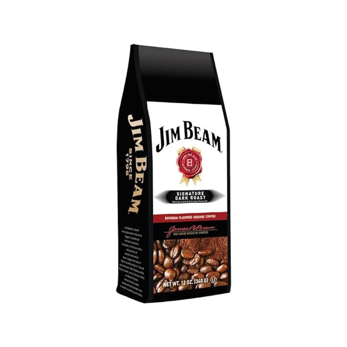 Signature Dark Roast Bourbon Inspired Ground Coffee 2-Pack (2 x 12oz Bags) – Bold Full-Bodied Roast with Roasted Oak and Smoky Finish