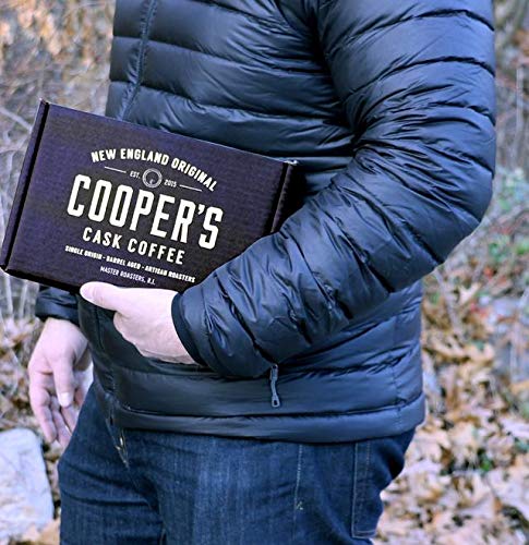 Decaffeinated Gourmet Coffee Sampler Gift Box Set - Whole Beans - 4-Pack - 4oz and Bourbon Barrel Aged Coffee Whole Bean Set - 4-Pack - 4oz