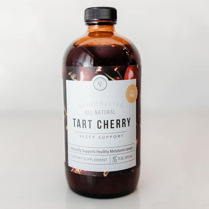 Rowe Casa Organics Tart Cherry Organic Sleep Support with Valerian Root Supports Sleep Cycle Regulation and Muscle Recovery (16 Fl Ounces)