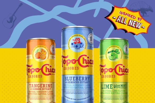 Topo Chico Sabores 12oz Cans (Tangerine Ginger) pack of 8 (total 12 x 8 = 96 oz)