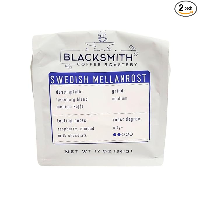 Blacksmith Shop Swedish Mellanrost Ground Coffee 12 oz. (2 pack)