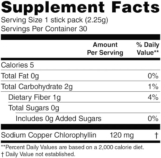 Nature's Sunshine Chlorophyll Stick Packs: Supercharge Your Detox and Boost Gut Health in Convenient Delicious Stick Packs (Sweet Melon)