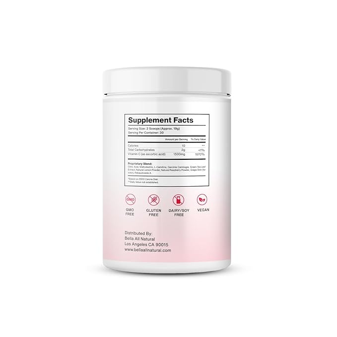 Bella All Natural Skinny Lemonade - Raspberry Flavor 560g