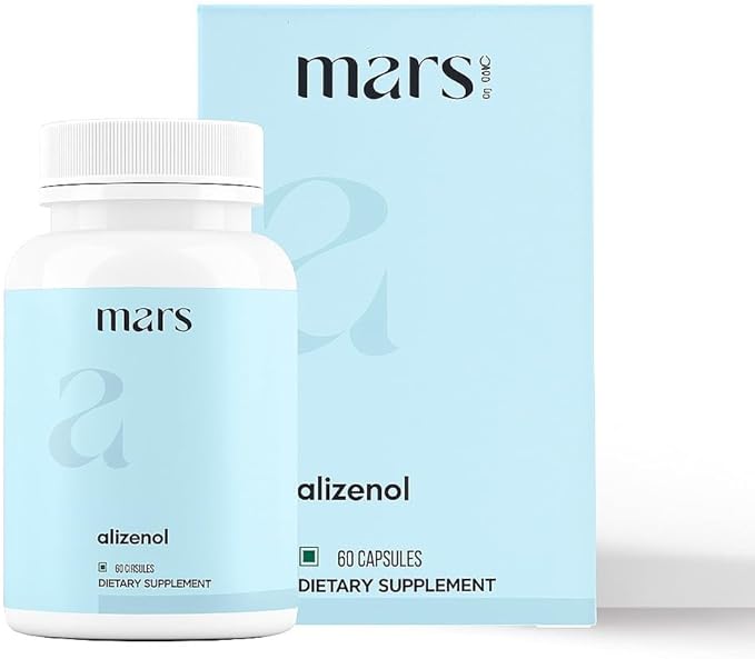 mars by GHC Alizenol Capsules Powered by Tongkat Ali Moringa Lions Mane | Pack of 1 | 60 Capsules
