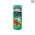Nülife Bubble Series Sparkling Fruit Juice 55% Real Juice Watermelon Mint Soda Refreshing Carbonated Fruit Water Minty Beverage Cans 11.2 Fl Oz (Pack of 12)