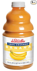 Dr. Smoothie 100% Crushed Banana Six 46oz Bottles