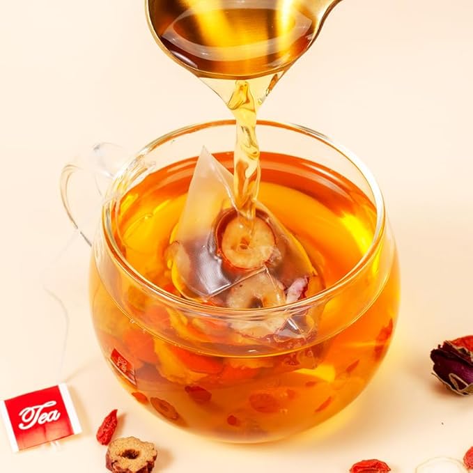 30Bags Rose Ginseng Tea BagsCombination Of Floral Tea Beauty And Beauty Conditioning Health Holiday Scented Tea 10.58OZ Festival Gift