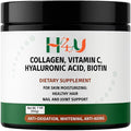 H4U Collagen Peptides Powder Plus with Vitamin C and Hyaluronic Acid &amp Biotin with Beauty Blend for Skin Hydration Healthy Hair Nails and Joint Support Unflavored Powder 7 Ounces 20 Servings
