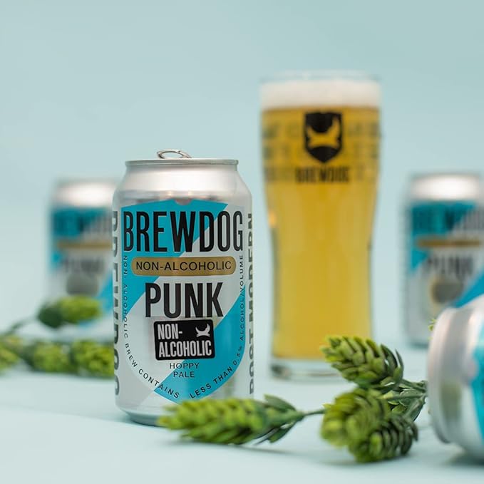BrewDog 24-Pack of Punk AF | Non-Alcoholic Robust IPA | 20 Calories 2.3g Carbs Per Serving | 12oz Cans
