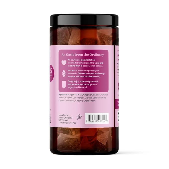 Paromi Wellness With Me Organic Herbal Tea Signature Jar 15 Count (Pack of 6)