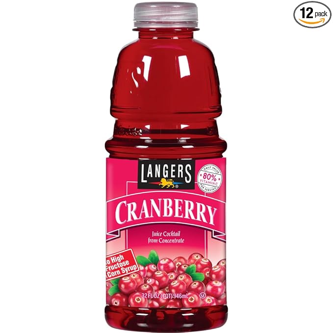 Langers Cranberry Juice Cocktail 32 Fl Oz (Pack of 12)