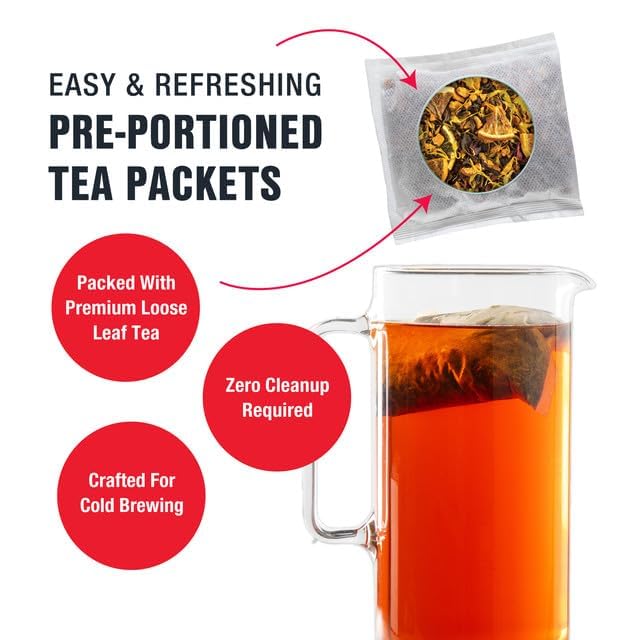 Tiesta Tea - Orange Tango Cold Brew Loose Leaf Premium Blend Non-Caffeinated10 Tea Packets Brews One 64oz Pitcher