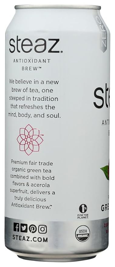 Steaz ZERO Calorie Raspberry 24x 16 Oz
