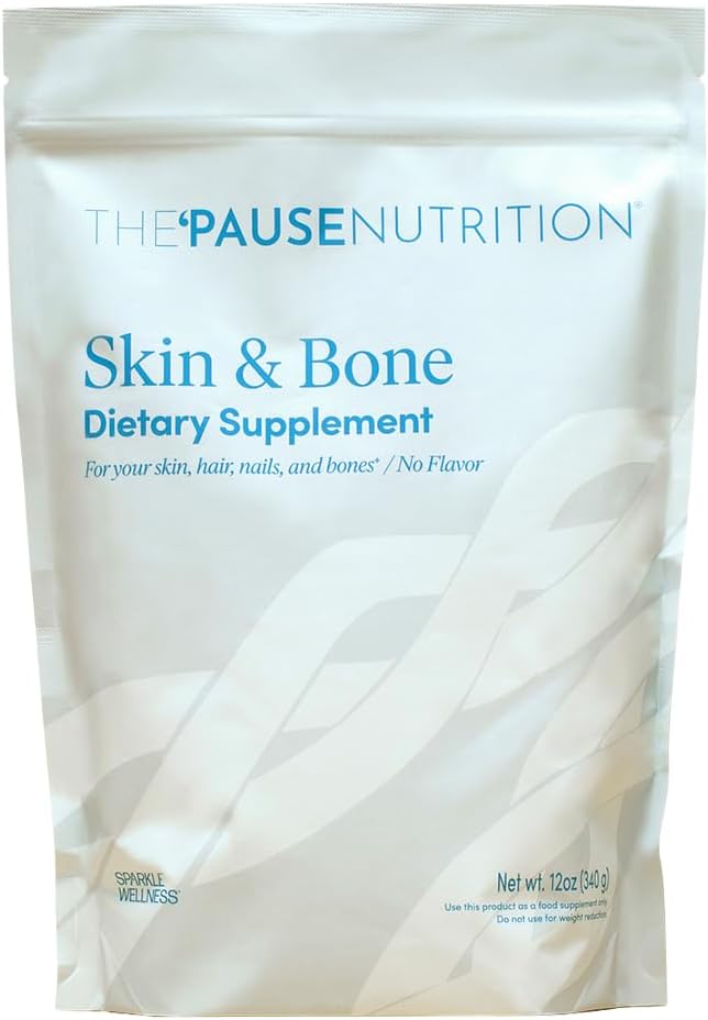 The 'Pause Life Skin &amp Bone Verisol &amp Fortibone Collagen Peptides Powder Formula with Hyaluronic Acid and Vitamin C Gluten Free Supplement Skin Nails &amp Hair Support Unflavored Easy