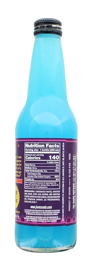 Fallout Nuka-Cola Quantum Jones Soda | Official Berry Flavored Nuka-Cola Soda | Pack of 12