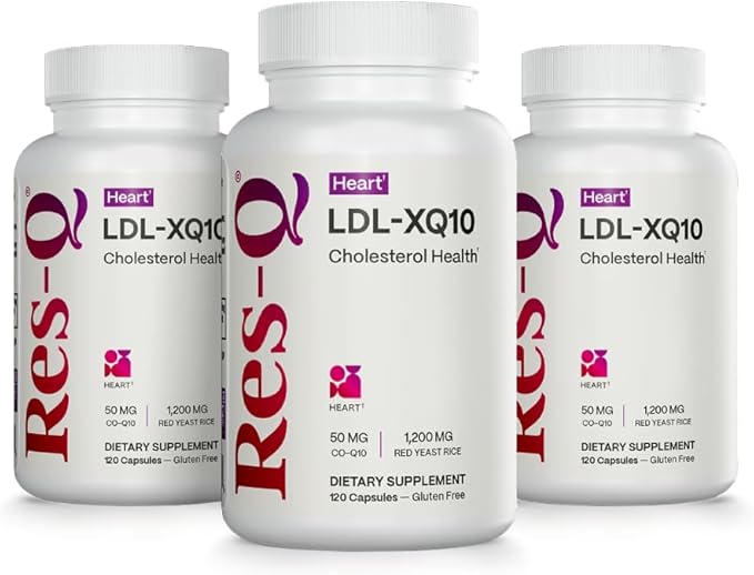 Res-Q LDL-XQ10 Red Yeast Rice and CoQ10 3 Pack (3) 360 Total Capsules