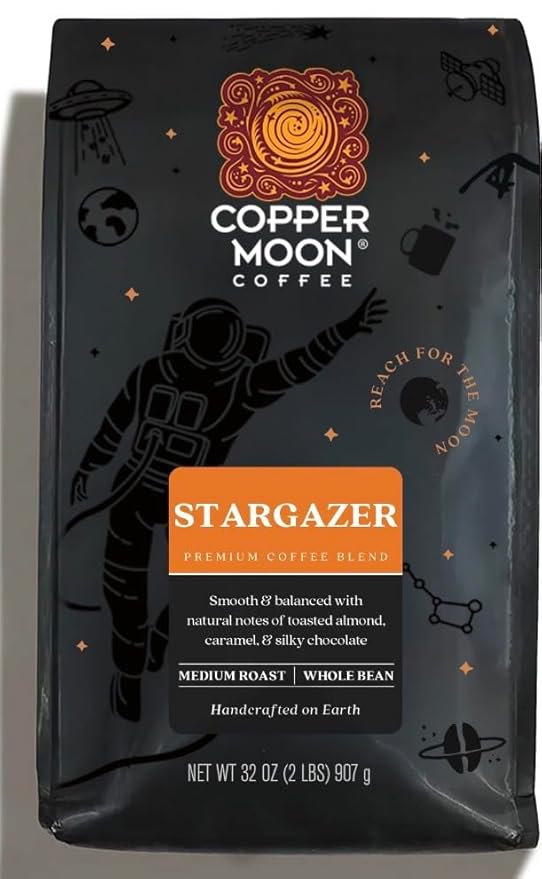 Coper Moon Medium Roast Whole Bean Coffee Stargazer Blend 2 Lb