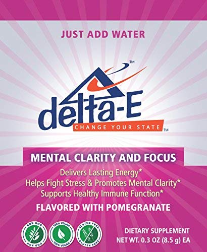 Delta-E Mental Clarity &amp Focus! Energy Drink Non-GMO 100% Vegan &amp Gluten Free (3 Packets)