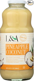L &amp A Juice Pineapple/Coconut 24x 32OZ