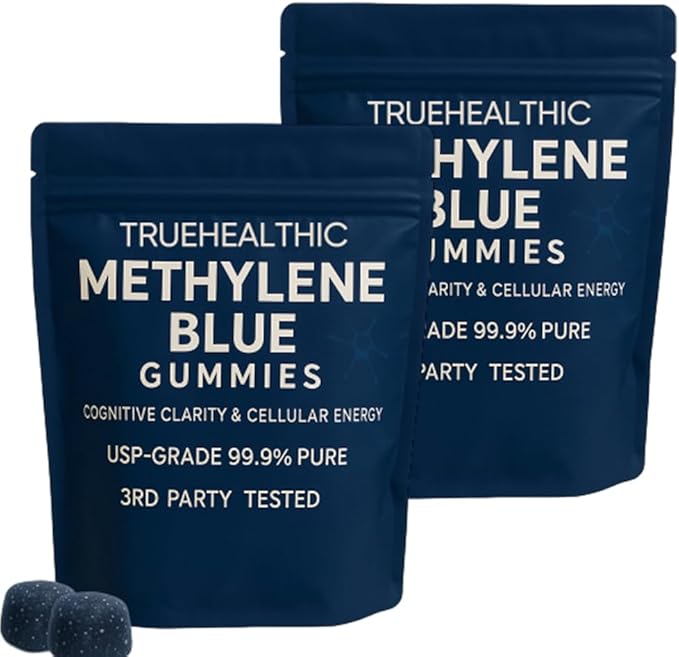 Methylene Blue Gummies for Cognitive Support &amp Mental Focus Clean 5mg of Methylene Blue Per Gummy 99.9% Pure Vegan Non-GMO 60 Gummies