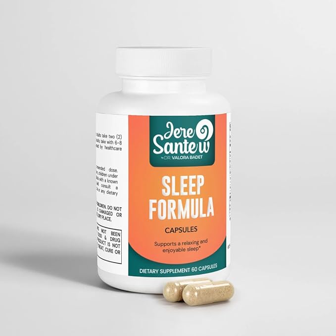 Sleep Formula - Natural Sleep Aid Supplement with Valerian Chamomile GABA &amp Melatonin - Promotes Relaxation &amp Restful Sleep - 60 Capsules USA-Made