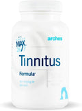 Arches Tinnitus Formula - Now with Ginkgo Max 26/7 - Natural Tinnitus Treatment for Relief from Ringing Ears - 100 Count Bottle - 25 Day Supply Ginkgo biloba extract zinc picolinate deodorized garl