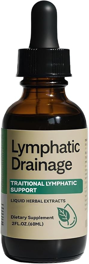 Lymphatic Drainage Drops 2000mg Herbal Blend with Elderberry &amp Echinacea Dandelion– Supports Lymphatic Drainage Immune System &amp Detox 2 fl oz (1pcs)