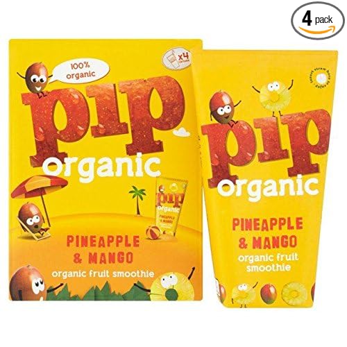 Pip Organic Pineapple &amp Mango Smoothie Wedges - 4 x 180ml (24.35fl oz)
