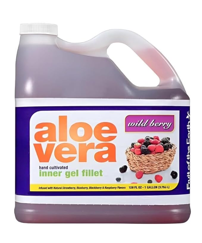 Wild Berry Aloe Vera Juice - Healthy &amp Hydrating Drink 128 fl oz