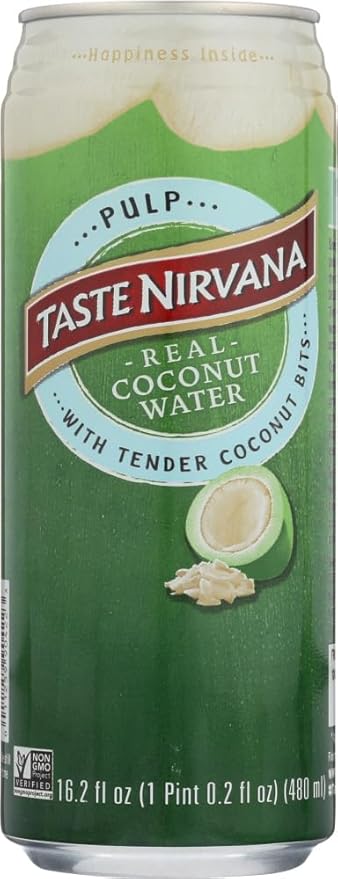 TASTE NIRVANA COCONUT WTR PULP CAN 16.2 FO PK- 12