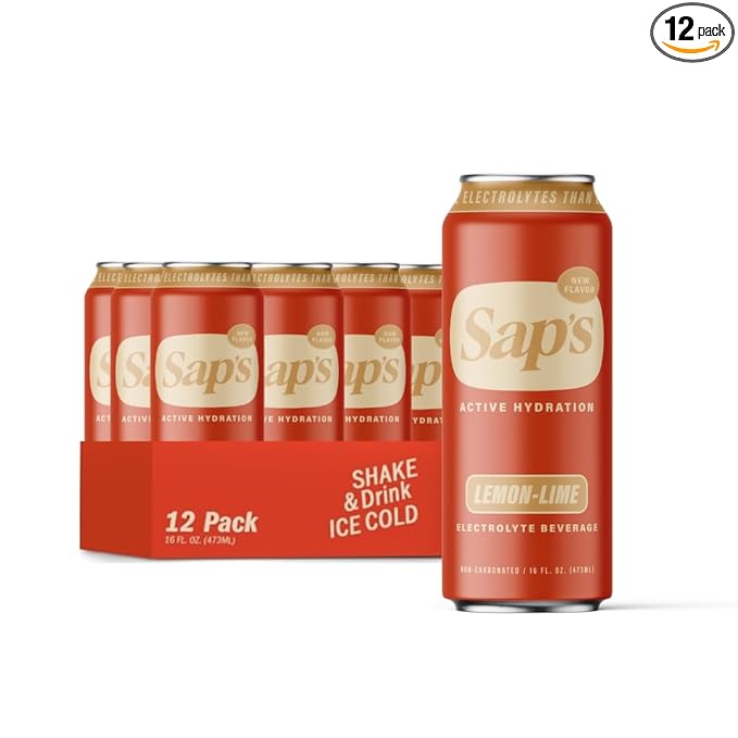 SAPS Zero Added Sugar Electrolytes Drink with Adaptogens &amp Aminos - Lemon Lime Instant Hydration Sports Drink Zero Added Sugar Electrolyte Drinks No Artificial Colors &amp Flavors Fast Hydrati